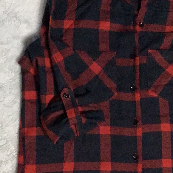 ACTING PRO WOMENS PLAID BUTTON DOWN SHIRT DRESS - Picture 10 of 13